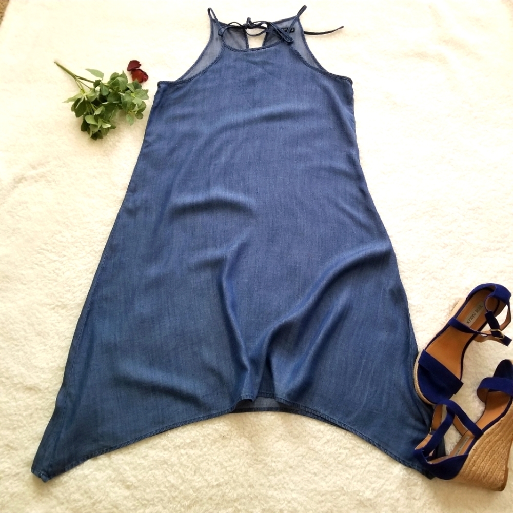 Max Jeans Asymmetrical Denim Blue Dress